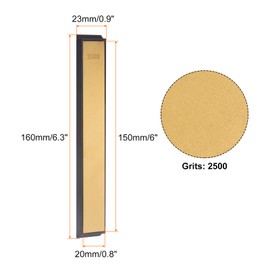 sourcing map Diamond Sharpening Stone, 6" x 0.8" (150mm x 20mm) 2500 Grits Titanium Coated Whetstone Sharpener Grinding Plate Hand Tool