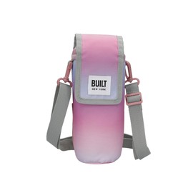 Built Insulated Bottle Bag with Shoulder Strap & 'Interactive' Design, 100% Polyester with Food Safe PEVA Lining, Multi Colour, 9 x 11 x 25cm