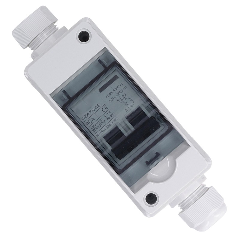 PV Solar Disconnect Switch 2P 40A IP65 Waterproof PA66 Shell