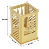 Metal Pen Holder Multifunctional Easy Assembly Glossy Golden Surface Plating