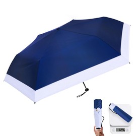 Hankins Folding Umbrella, Parasol, Lightweight 4.5 oz (129 g), JIS Ready, Folding Umbrella, UV Protection, Full Light Blocking, Women's, Summer Shield, Mother's Day, Celebrations, Birthday, navy