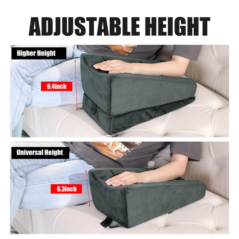 BALAPET 2-in-1 Adjustable Height Arm Elevation Pillow with Pockets, Ergonomic