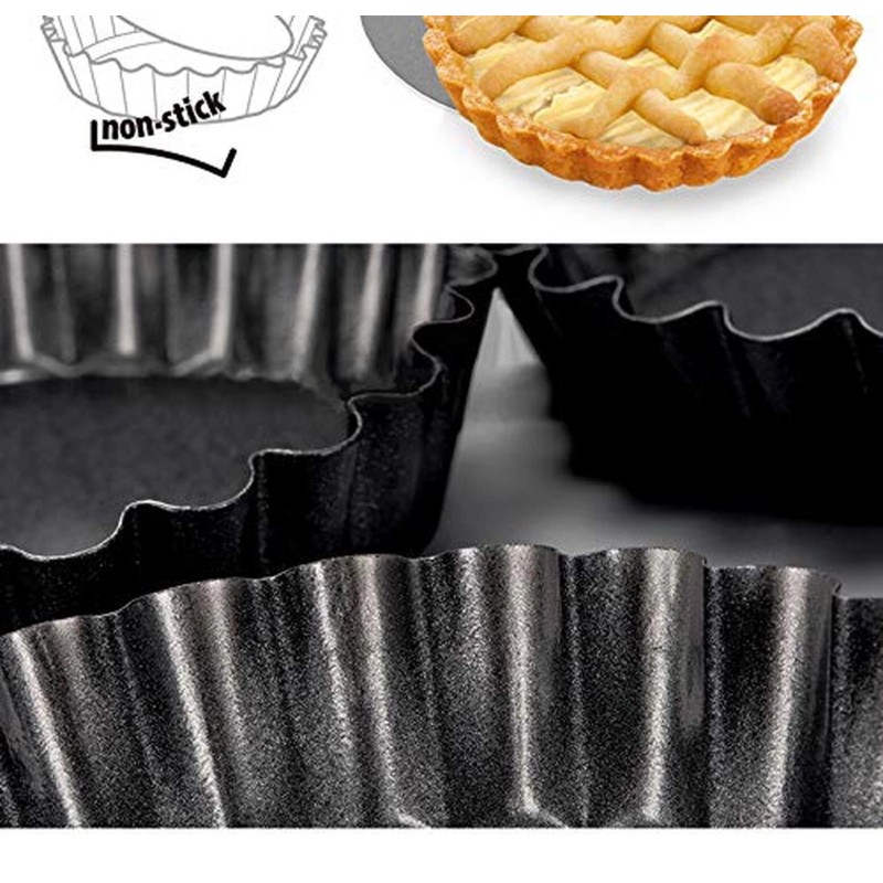 IELEK 12 Inch Non-Stick Tart Quiche Flan Pan Molds Round