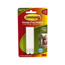 Command Narrow Picture Hanging Strips, White, 4-Strip, 6-PACK