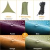 Sun Shade Sail Triangle Canopy, 13x13x13 Army Green Outdoor Sun