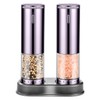 Electric Rechargeable Salt and Pepper Grinder Set with LED Light