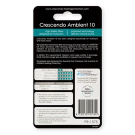 CRESCENDO PRO Ear Plugs Ear Protectors for Indoor Comfort Jazz Recording Ambient 10