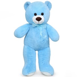 SNOWOLF Teddy Bear Plush Cuddly Bear Plush Bear with Button Eyes Soft Cute Bear Doll Animal Toy Gift for Children Boys Girls on Birthday Christmas Valentine's Day (60 m, Blue)
