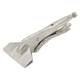 MichaelPro Locking Sheet Metal Clamp, 8 inch Sheet Metal Bender Seamer Tongs, Straight Jaw Vise Grips Flat Clamps Bending Pliers, Screw Adjustable Pressure Mechanism with Trigger Release