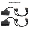 2Pcs Convert Cable USB 2.0 SATA 7 15Pin Adapter for
