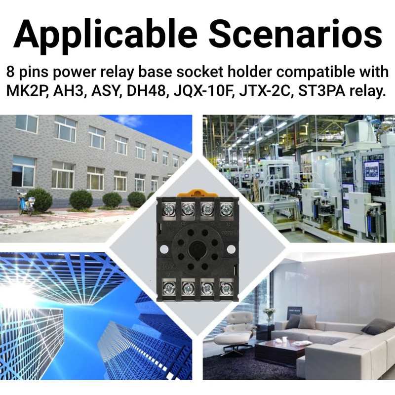 8 Pin Power Timer Relay Socket Base Holder PF083A Socket