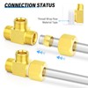 TAILONZ PNEUMATIC 2PCS Brass Compression Tube Pipe Fitting Connector, Tee，10mm