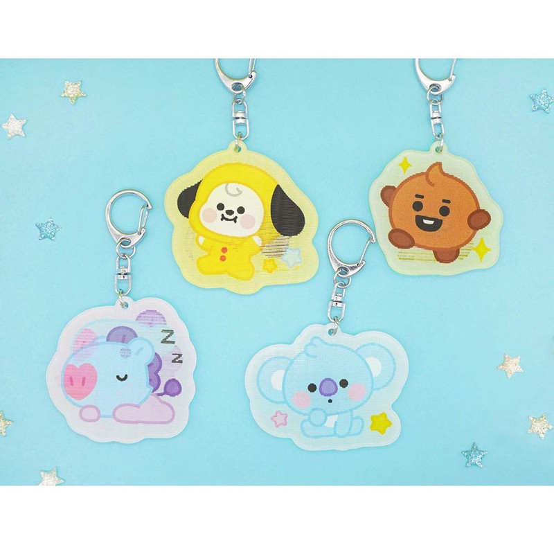 [BT21] Solomon Shoji Hologram Key Holder Lenticular Key Ring BABY