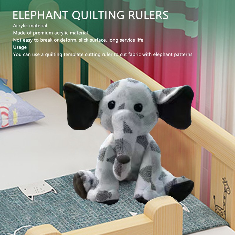 11pcs Elephant Template Ruler Set Acrylic Quilting Template Cutting Set