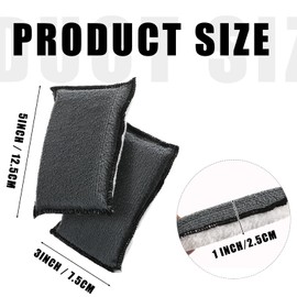12 Pcs Scrubbing Sponge 5'' x 3'' Scrubbers for Cleaning Dishes Scrub Pads Detailing Household Cleaning Sponges for Leather Car Seat Couch Cleaning