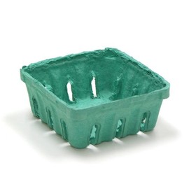 Pactiv M336153 Biodegradable Green Pulp Half Pint Berigard Berry Basket - 600 per Case