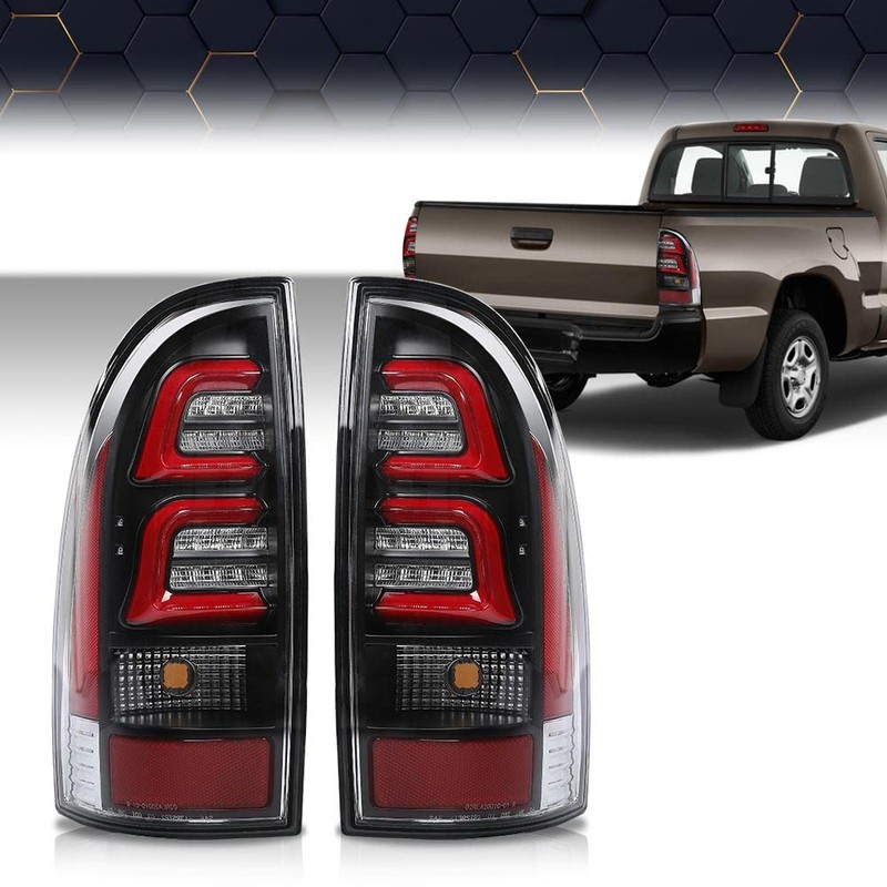 PIT66 LED Tail Lights Assembly,Compatible with 2005-2015 Toyota Tacoma Tail