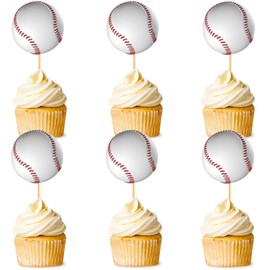 Blumomon 24Pcs Baseball Cupcake Toppers Baseball Cupcake Decorations Sports Theme Cupcake Decorations Picks Baby Shower Birthday Party Decoration Supplies