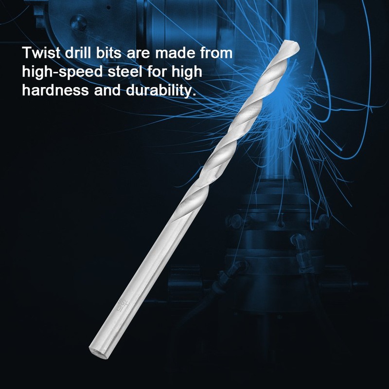 8PCS Extra Long HSS Twist Drill Bit Set High-Speed Steel