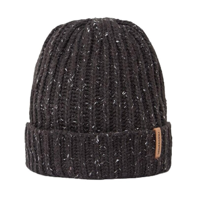 Craghoppers Mens Riber Chunky Knit Beanie Hat with Microfleece Lining
