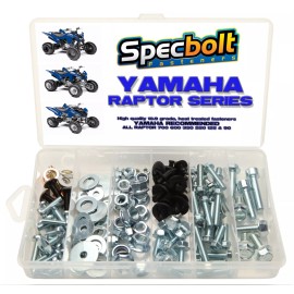SPECBOLT Yamaha Raptor ATV Bolt Kit 120pc 90 125 250 350 600 660 700 body engine plastic