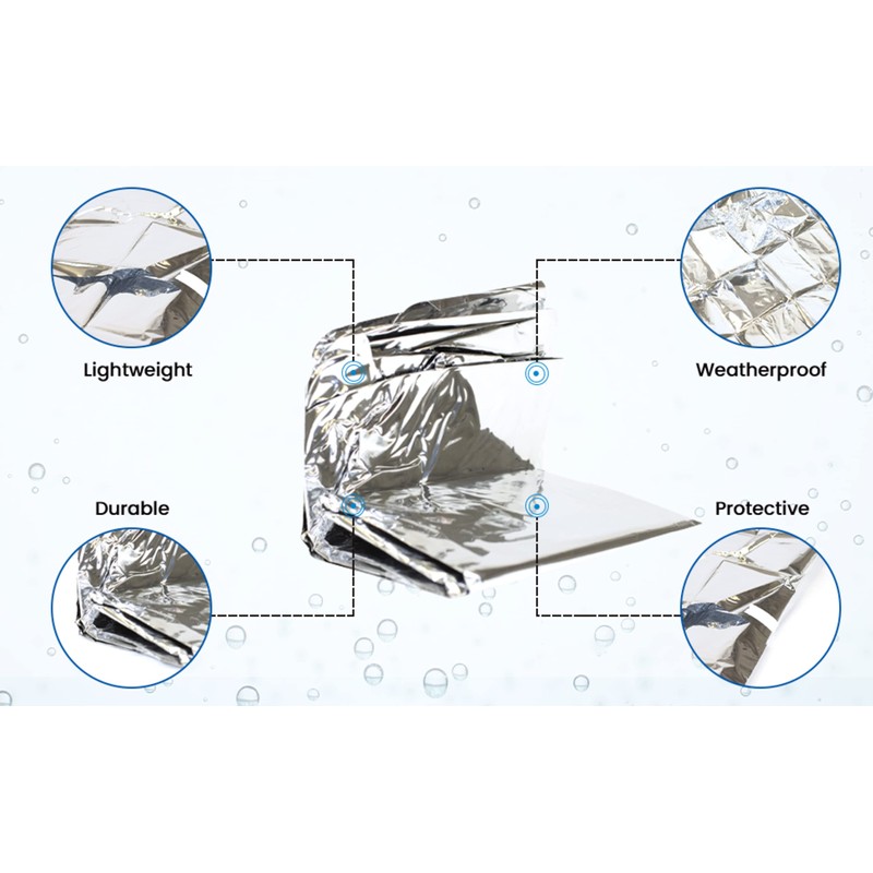 Primacare CS-6835 Sterile Foil Baby Bunting Blanket for Newborns and