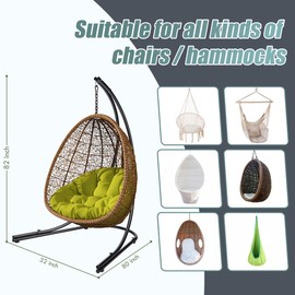 Sorbus Hammock Chair Stand Hanging Chair Stand- Heavy Duty Steel Sensory Swing Stand- Weather & Rust Resistant Arc Stand- Adjustable Portable Stand 330lbs - Tree,Lounger,Air Porch,Indoor/Outdoor,Yard