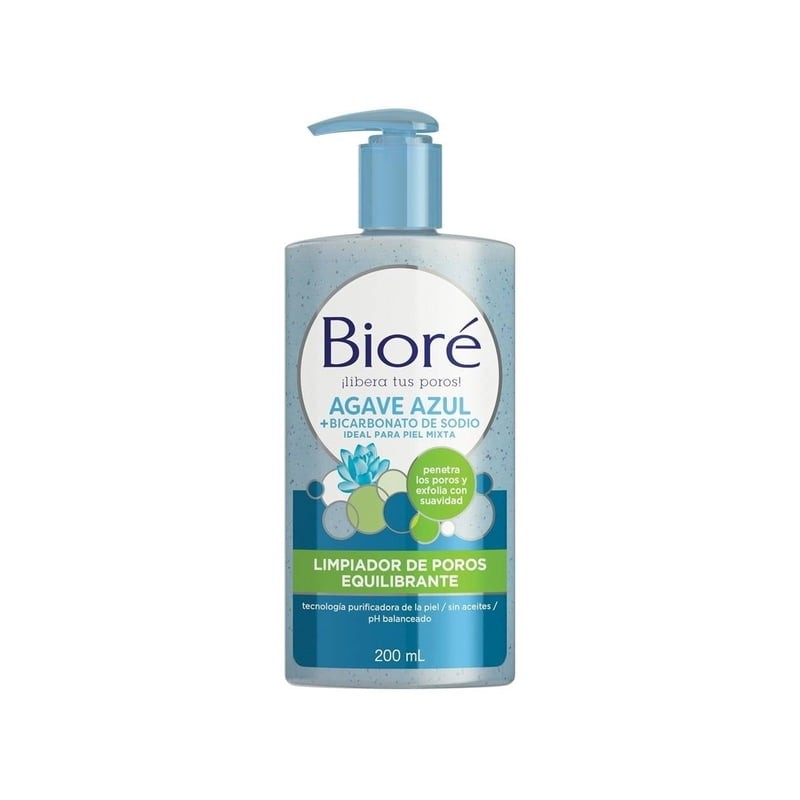 Limpiador facial Bioré carbón natural para granos y espinillas 200