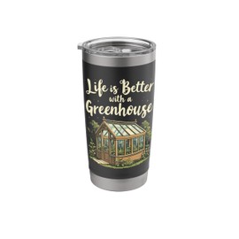 Love of Greenhouses Greenhouse Gardening Indoor Plant Stainless Steel Insulated Tumbler
