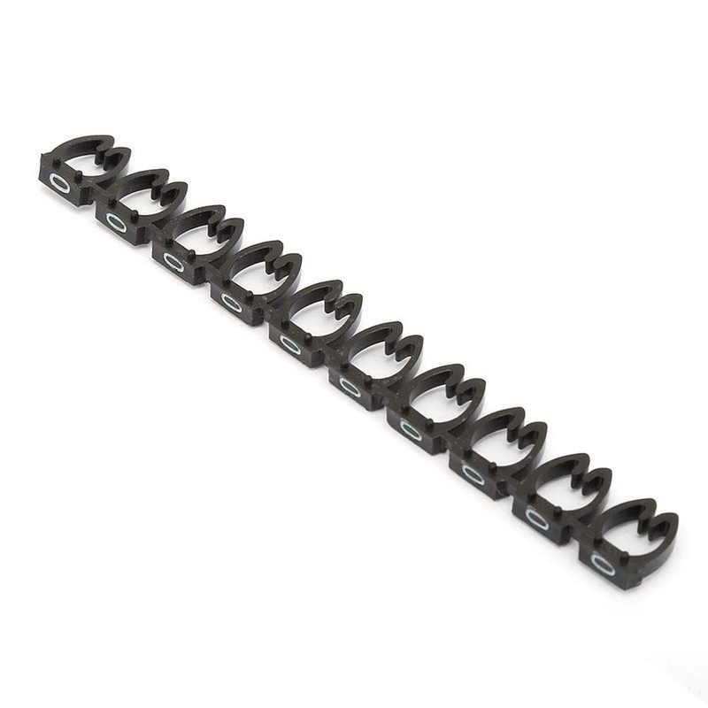 0-9 Coded Clip-On Wire Markers, 6Mm2 Number Tube Wire Number