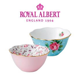 Royal Albert New Imperial Rose Ice Cream Ball (Optional), Polka Blue / 로얄알버트 뉴황실장미 아이스크림볼(선택형), 폴카블루