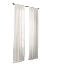 Eclipse Chelsea UV Light Filtering Window Sheer Curtain Panel White 52x63 63 Inches