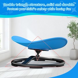 RetroAudio Sensory Spinning Chair for Autistic Kids Sensory Swivel Chairs for Kids Sit and Spin Toys for Toddlers 3+ Enhancing Motor Skills Educational Indoor & Outdoor Toys (Blue)