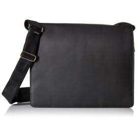 Visconti Harvard X-Large Crossbody Messenger Bag A4 Plus/Distressed Leather, Black, One Size