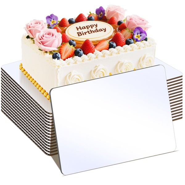 DGB DGB 12 Pcs 14x10 Cakes Boards Rectangle White, Quarter