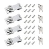 I-EASYDWW, Keyed Hasp Locks, 3 Inch, Twist Knob Keyed Locking