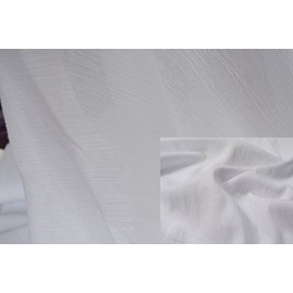 StoffBook White Gauze Cotton Oeko-Tex Cotton Gauze Crinkle Fabric D459