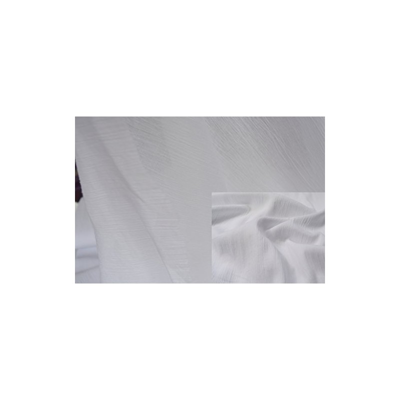 StoffBook White Gauze Cotton Oeko-Tex Cotton Gauze Crinkle Fabric D459