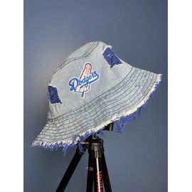 Blue Denim LA Dodgers Bucket Hat Vintage Unisex Cap  New With Tags.