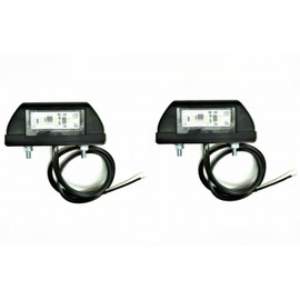 MelTruck® 2x LED Kennzeichenbeleuchtung Positionsleuchte 12V 24V für LKW PKW Anhänger E20 (Breite - 93 mm - Schwarz)