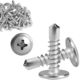 Self Tapping Screw, 410 Stainless Steel Drilling Screw M4.2 * 16mm, Cross Countersunk Drill Tail Self Drilling Screws, Wafer Head Screws, 50PCS