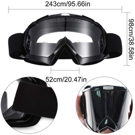 XYDZ Goggles MTB Motocross Windproof Goggles Ski Goggles Anti Fog UV Protective Goggles with Double Lens Foam Padding Bendable Adjustable Strap for Outdoor Activities Skiing Cycling Eye Protection