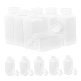 CIYODO 12Pcs Empty Reagent Bottles with Caps Refillable Sample Bottles for Laboratory Use Leak Design for Chemicals and Liquids Semi Transparent PP Material