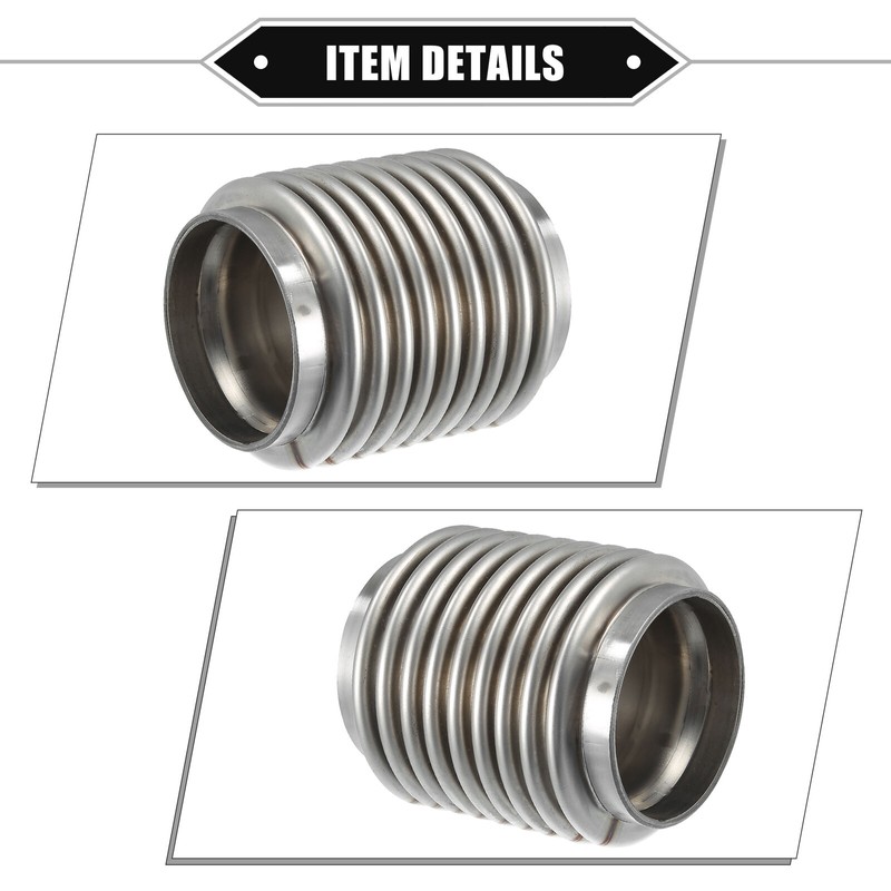 carpopart 2.5"x3.94" Universal for Car Auto Exhaust Flexible Pipe Exhaust