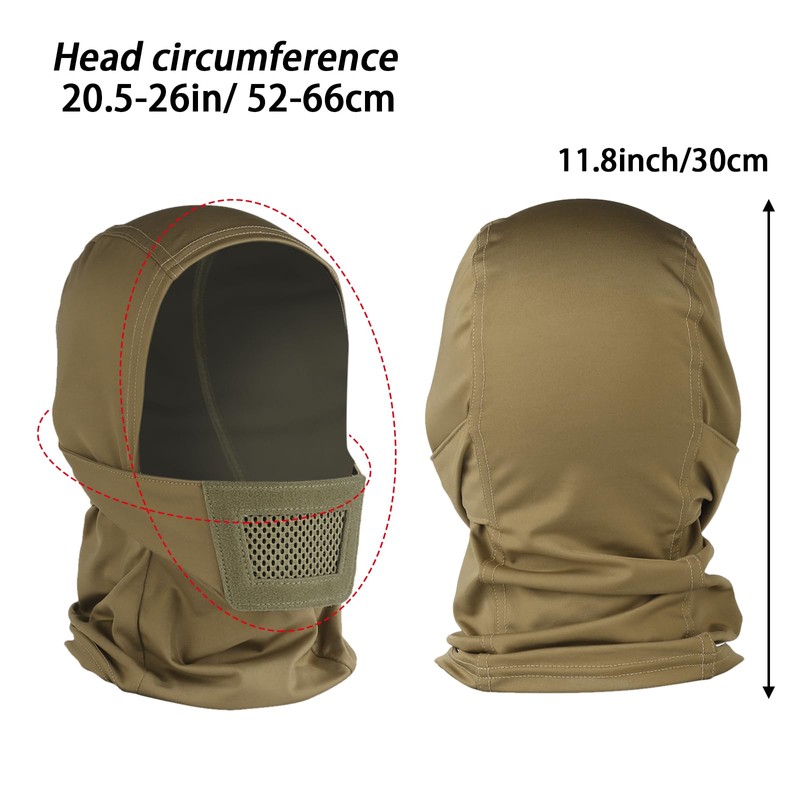 Qavctw Airsoft Balaclava Mesh Mask Full Face Tactical Breathable Mask