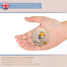 Destination Vinyl ltd Magnet for Refrigerator, Fridge - Red Robin Bird Garden Cute for Office, Cabinet and Whiteboard, Magnetic Stickers, 2062
