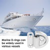 Jenngaoo 8mm Stainless Steel Folding D Ring Tie Down Anchors,