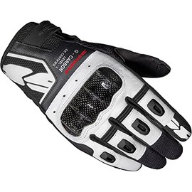 Speedy G-CARBON Motorcycle Gloves, Lightweight, High Performance, CE Safety Clear, Small, White