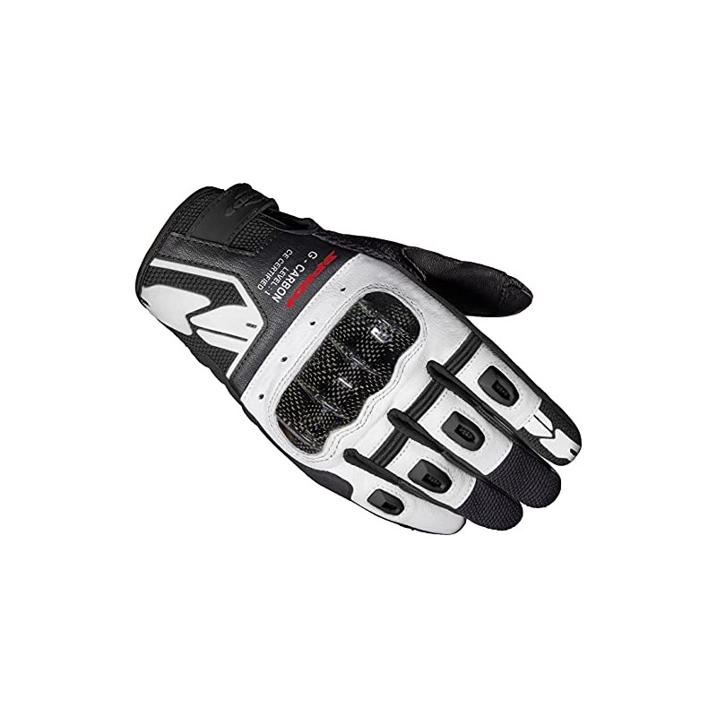 Speedy G-CARBON Motorcycle Gloves, Lightweight, High Performance, CE Safety Clear,