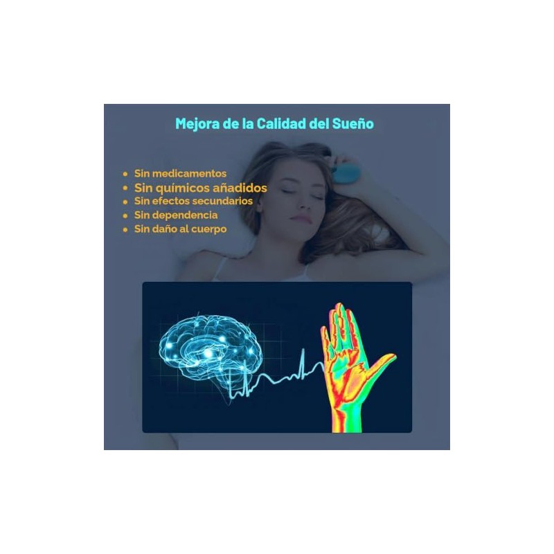 Neurocontrol Dispositivo Ansiedad Ayuda Dormir Portátil Mano Natural Mejorar Sueño